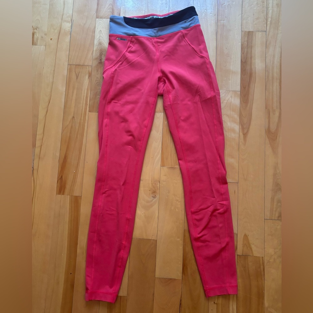 Lolë bright red sport gym leggings size XS